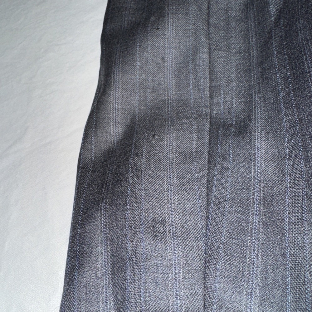 Ermenegildo Zegna Men Sz 48L Traveler Sport Coat Gray w/Blue Pinstripe Wool/Silk - Picture 10 of 14